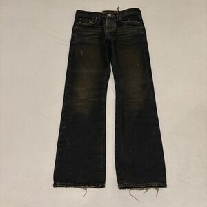 AG Adriano Goldschmied Mens Jeans 30 Black Denim Whisker Grunge Y2K Rock USA